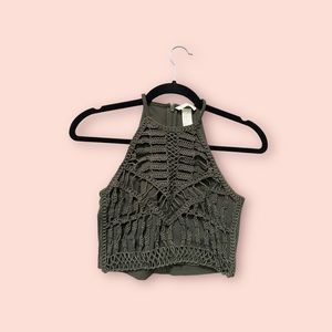 H&M woven crop top | size XS